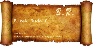 Buzek Rudolf névjegykártya