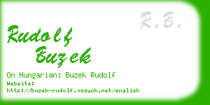 rudolf buzek business card